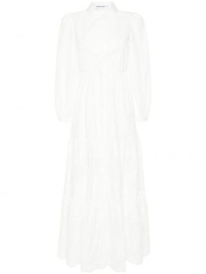 Μάξι φόρεμα με δαντέλα Self-portrait λευκό