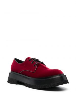 Chaussures oxford en velours Roberto Festa rouge