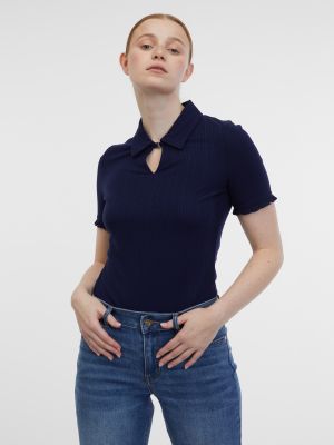 Dryžuotas polo marškinėliai Orsay mėlyna