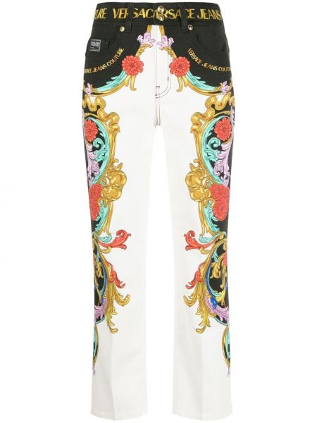 Παντελόνι με ίσιο πόδι Versace Jeans Couture λευκό