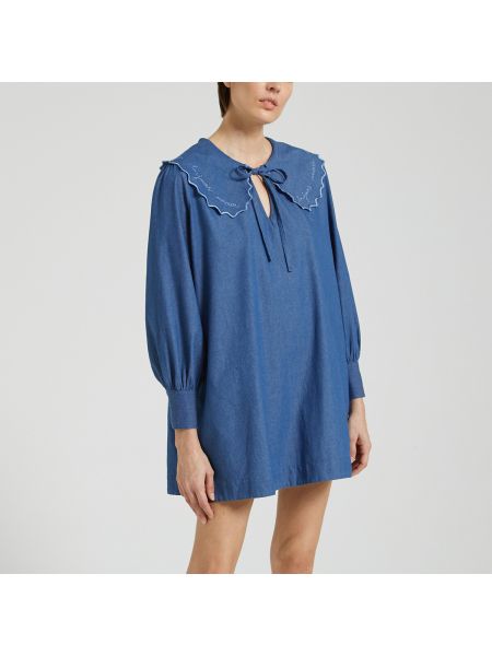 Mini vestido Maison Labiche azul