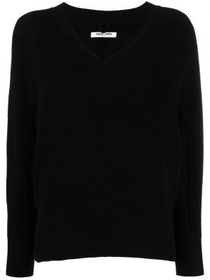 Sweter z kaszmiru z dekoltem w serek Max & Moi czarny