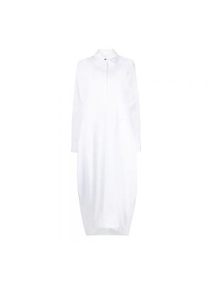 Sukienka koszulowa na guziki Jil Sander biała
