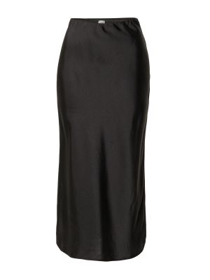 Jednofarebná priliehavá midi sukňa s opaskom Pimkie - čierna