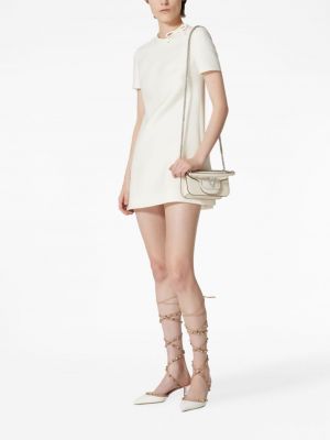 Krepové mini šaty Valentino Garavani bílé