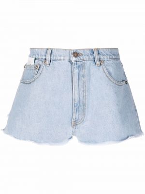 Høy midje jeans-shorts Erl blå