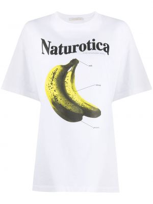 T-krekls ar apdruku Christopher Kane balts