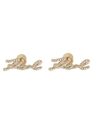 Σκουλαρίκια με διαφανεια Karl Lagerfeld χρυσό