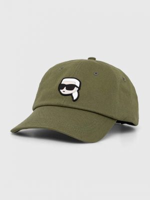 Zielona czapka z daszkiem Karl Lagerfeld
