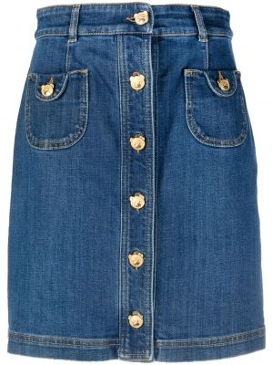 Džínsová sukňa na gombíky Moschino modrá