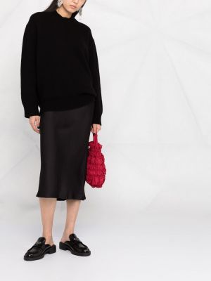 Černé hedvábné pouzdrová sukně Anine Bing