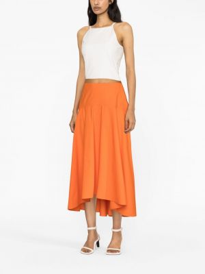 Bavlněné midi sukně Fabiana Filippi oranžové
