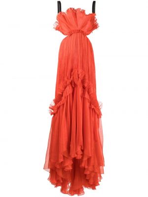 Копринена макси рокля Maria Lucia Hohan оранжево