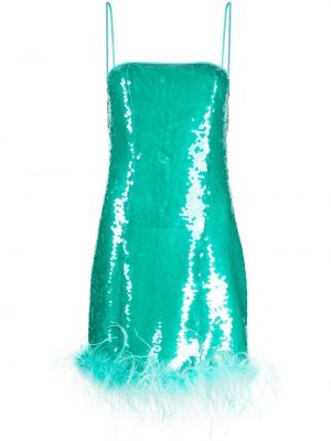 Κοκτέιλ φόρεμα με φτερά Giuseppe Di Morabito μπλε