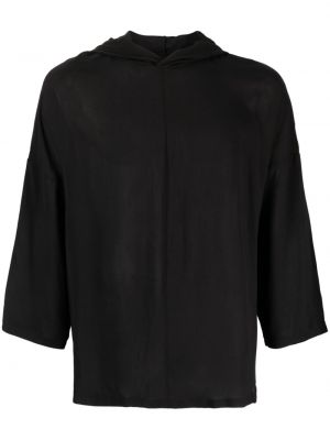 Bluza z kapturem bawełniana z rękawami 3/4 Alchemy czarna