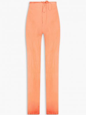 Прямые брюки Dries Van Noten оранжевые