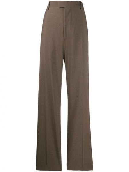 Pantalones de cintura alta Bottega Veneta marrón