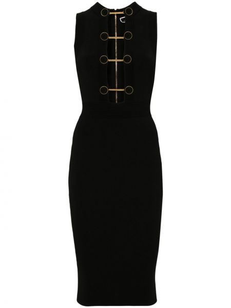Μίντι φόρεμα Elisabetta Franchi μαύρο