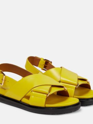 Sandales en cuir Marni jaune