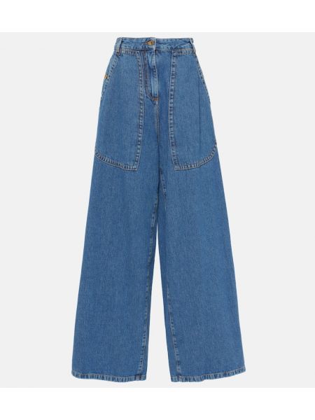High waist jeans ausgestellt Etro grau