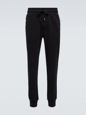 Pantalones de chándal de algodón Dolce&gabbana negro