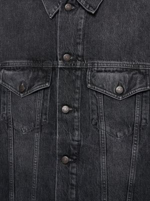 Kurtka jeansowa relaxed fit Acne Studios czarna