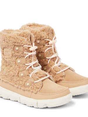 Semsket skinn støvler for jenter Sorel Kids beige