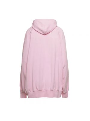 Bluza z kapturem oversize Balenciaga różowa