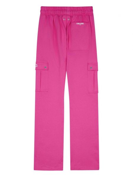 Pantalon cargo en coton avec poches Team Wang Design rose