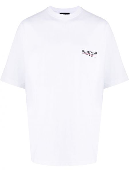 Camiseta con estampado oversized Balenciaga blanco
