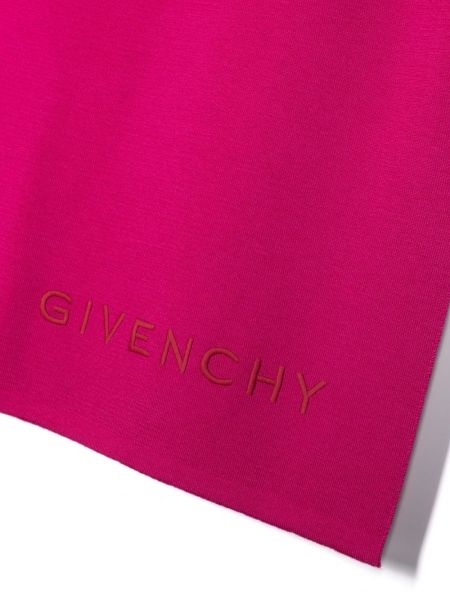 Echarpe brodée en laine Givenchy rose