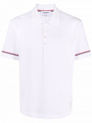 Stripet poloskjorte Thom Browne hvit