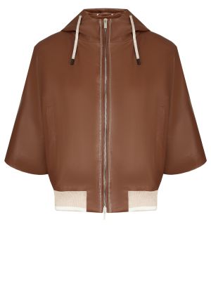 Кожаная куртка Peserico коричневая