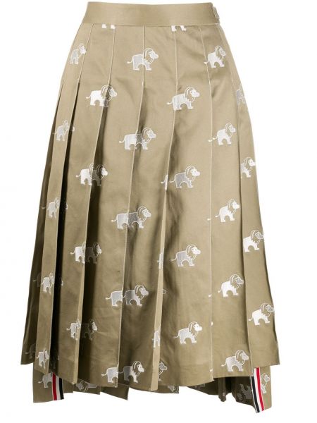 Плиссированная юбка с вышивкой Thom Browne