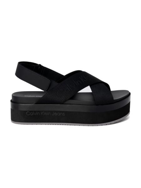 Plateau sandale Calvin Klein Jeans schwarz