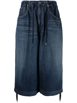 Kratke jeans hlače Fumito Ganryu modra