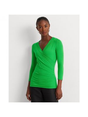 Camiseta de punto de tela jersey Lauren Ralph Lauren verde