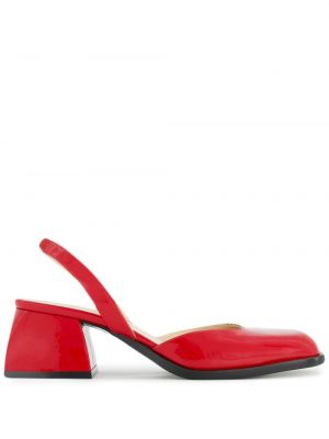 Кожени полуотворени обувки Nodaleto червено