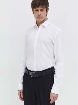 Biała koszula slim fit bawełniana Hugo