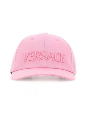 Cap aus baumwoll Versace pink