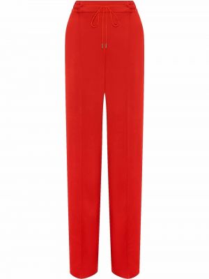 Pantalones de cintura alta bootcut Oscar De La Renta rojo