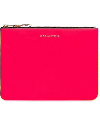 Кожени чанта тип „портмоне“ Comme Des Garçons Wallet розово