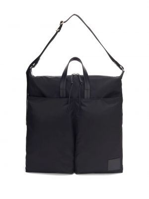 Δερμάτινη τσάντα shopper Jil Sander μαύρο