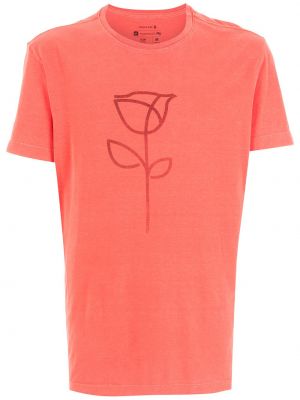 Rund hals floral t-skjorte Osklen oransje