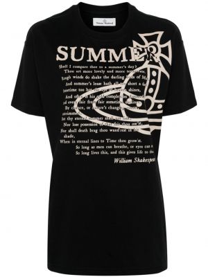 Kokvilnas t-krekls Vivienne Westwood melns