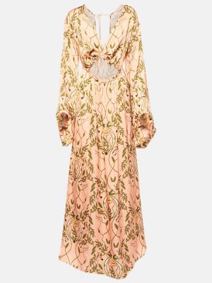 Sukienka długa z nadrukiem Agua By Agua Bendita różowa