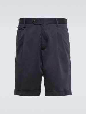 Pantalones cortos de raso de algodón Lardini azul