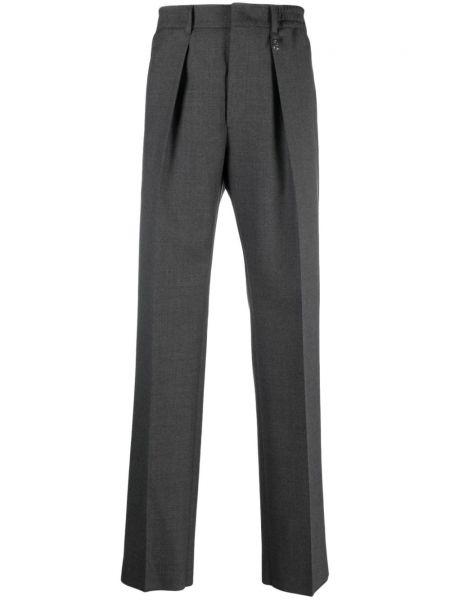 Vlněné kalhoty Fendi šedé
