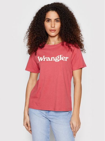 T-shirt Wrangler, czerwony