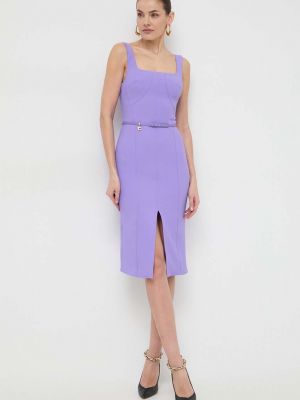 Sukienka mini dopasowana Elisabetta Franchi fioletowa